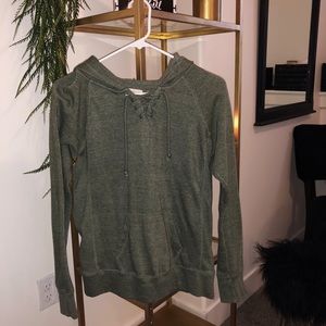 olive green hoodie